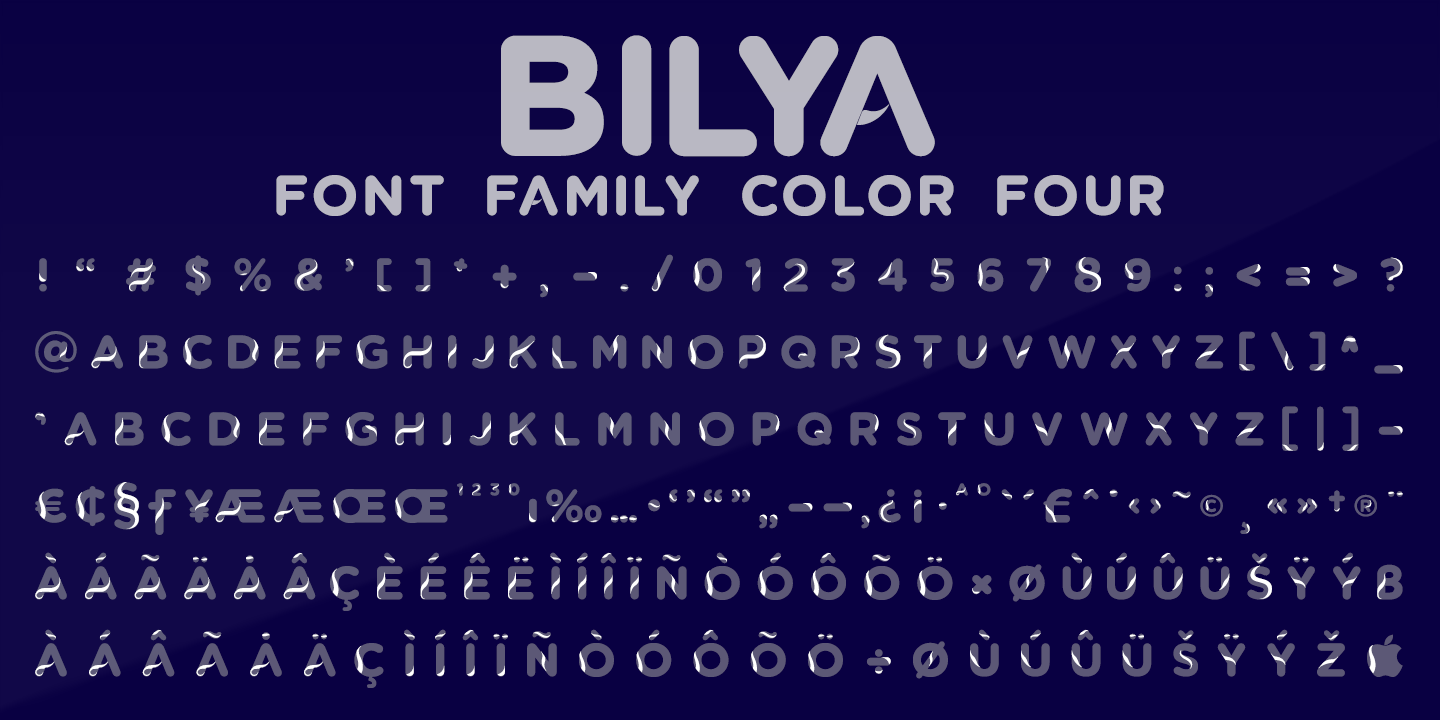 Beispiel einer Bilya Layered-Schriftart #3